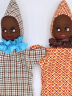 Vintage Folk Art Afropean-Black Hand Puppets