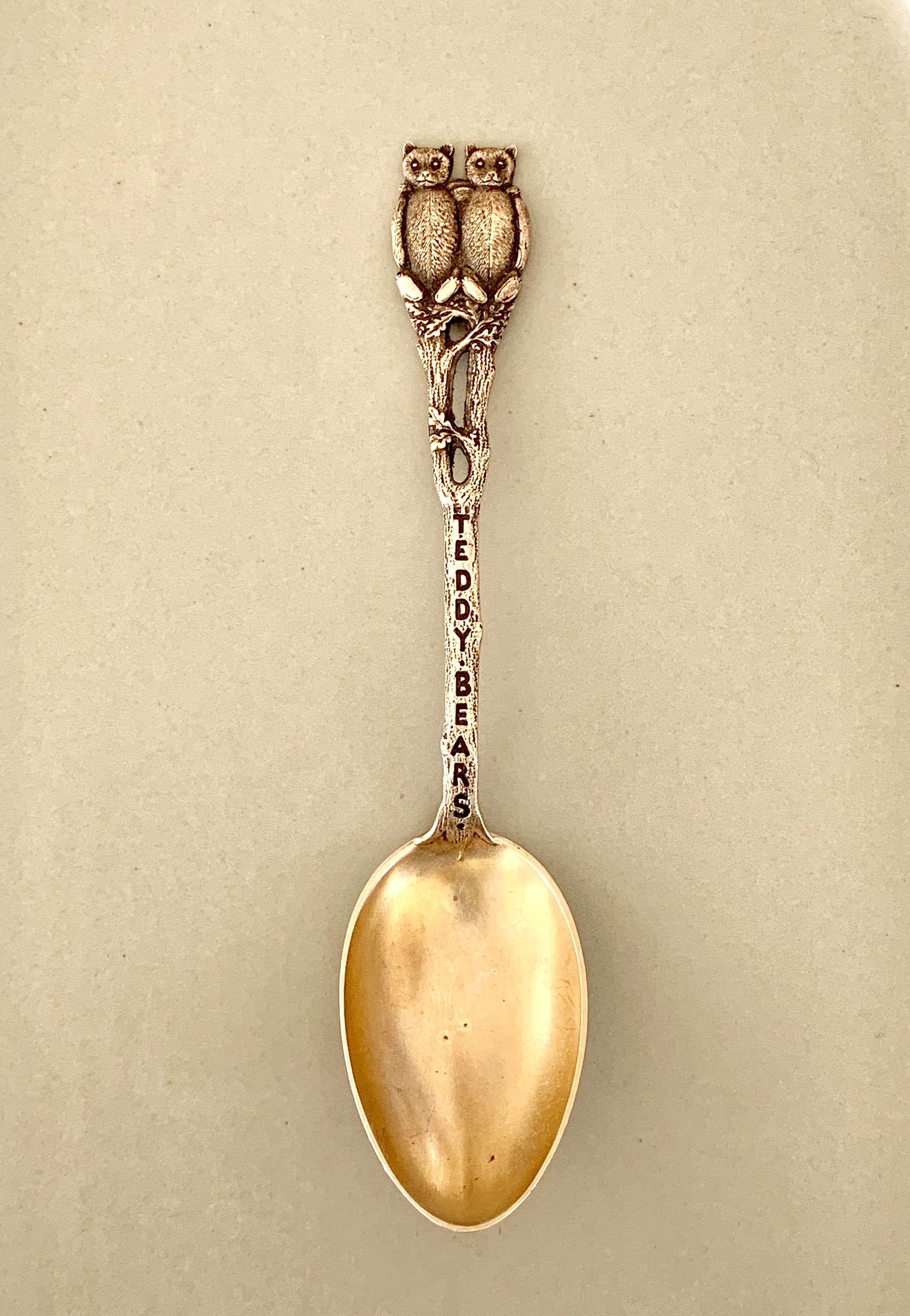 Watson Sterling Silver Vintage Twin "Teddy Bears" Spoon