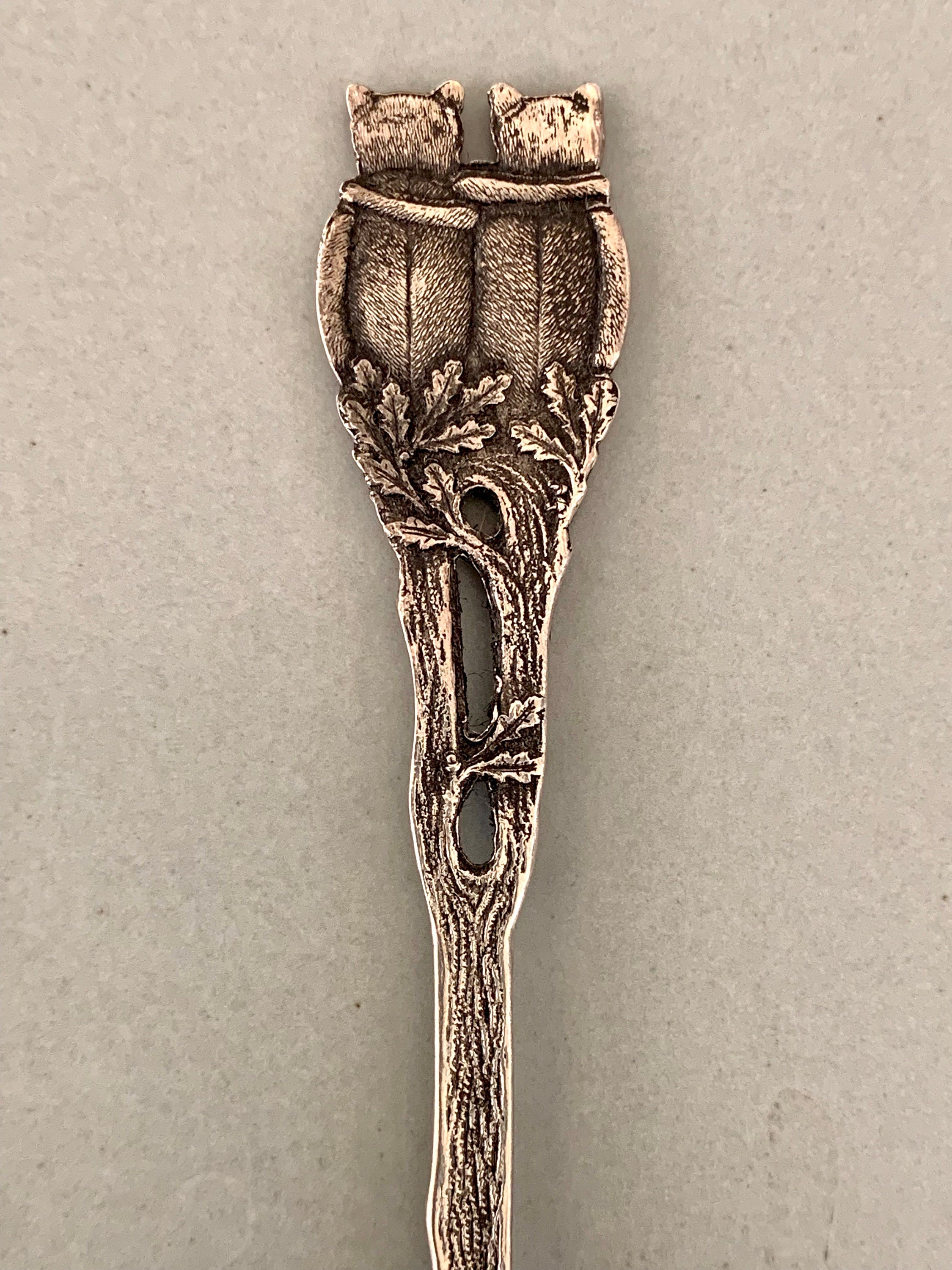 Watson Sterling Silver Vintage Twin "Teddy Bears" Spoon