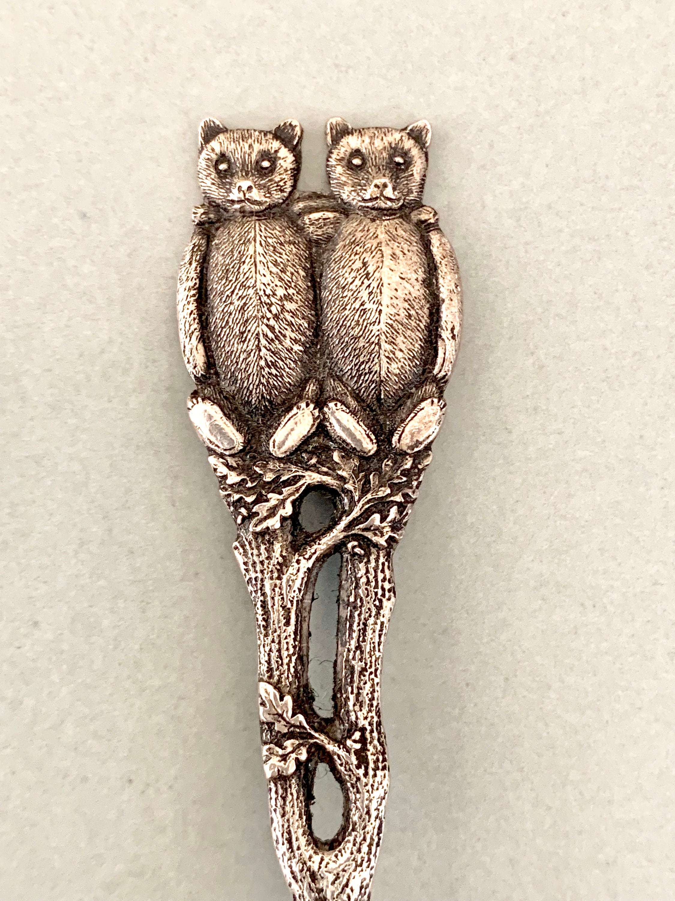 Watson Sterling Silver Vintage Twin "Teddy Bears" Spoon
