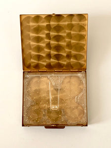 Mini Brass Metal Wallet Money Organizer w/ Dollar Sign & Jewels