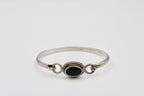 Taxco Sterling Silver & Onyx Bracelet, Vintage 1970's