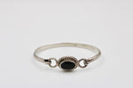 Load image into Gallery viewer, Taxco Sterling Silver &amp; Onyx Bracelet, Vintage 1970&#39;s Mexican Silver Jewelry
