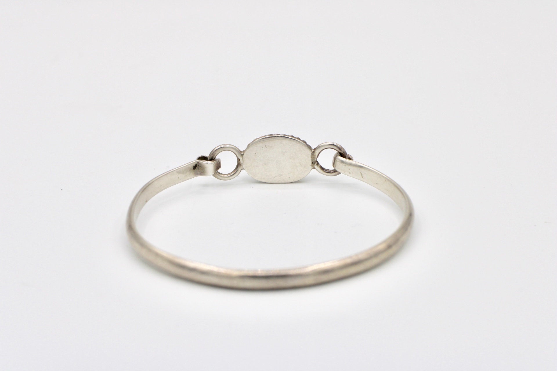 Taxco Sterling Silver & Onyx Bracelet, Vintage 1970's