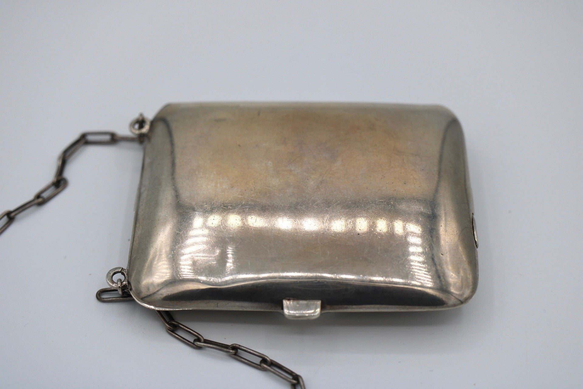 Clarence A. Vanderbilt Antique Vintage Coin Purse Compact Sterling Silver w/ 14k Gold Inlay & Gold Details Art Deco