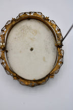 Hand Painted Porcelain Brooch; Victorian