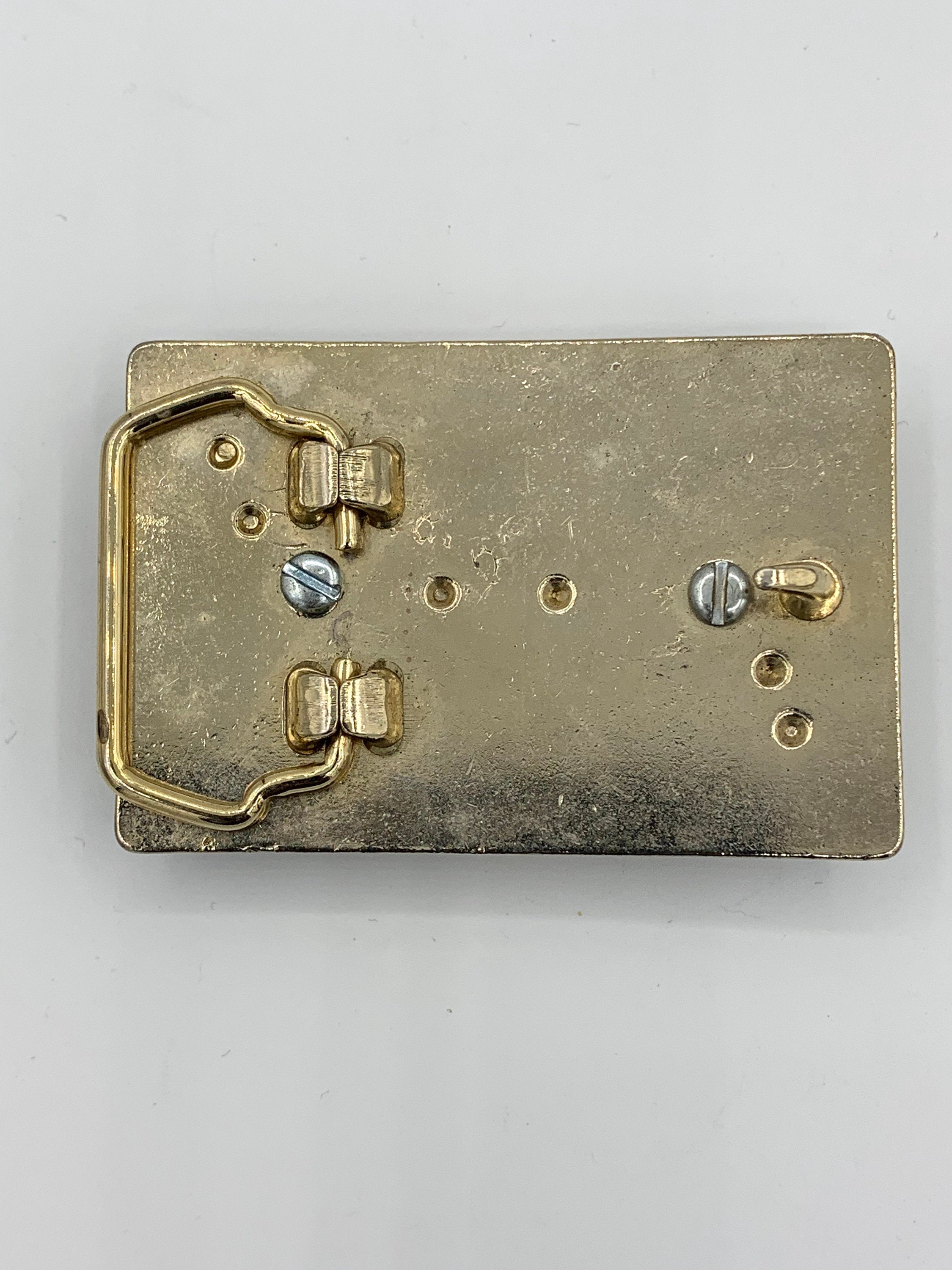 Vintage Art Deco Inspired Silver Tone Belt Buckle