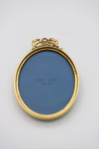 Wedgwood Blue Jasperware Cameo Pendant Medallion 14K Gold Filled Setting