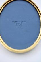 Wedgwood Blue Jasperware Cameo Pendant Medallion 14K Gold Filled Setting