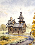 Original Artist Signed Watercolor; Scenic Landscape