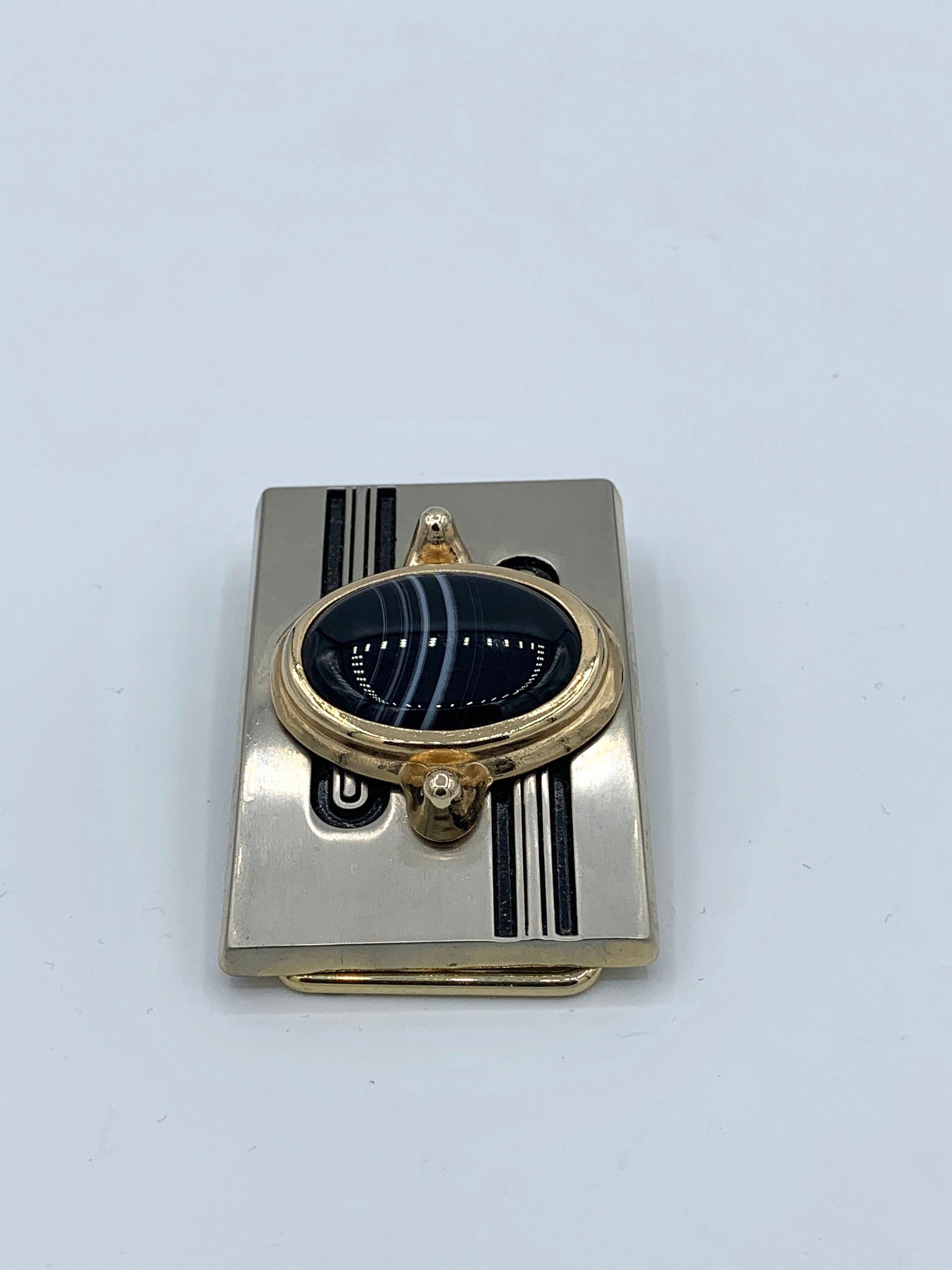 Vintage Art Deco Inspired Silver Tone Belt Buckle