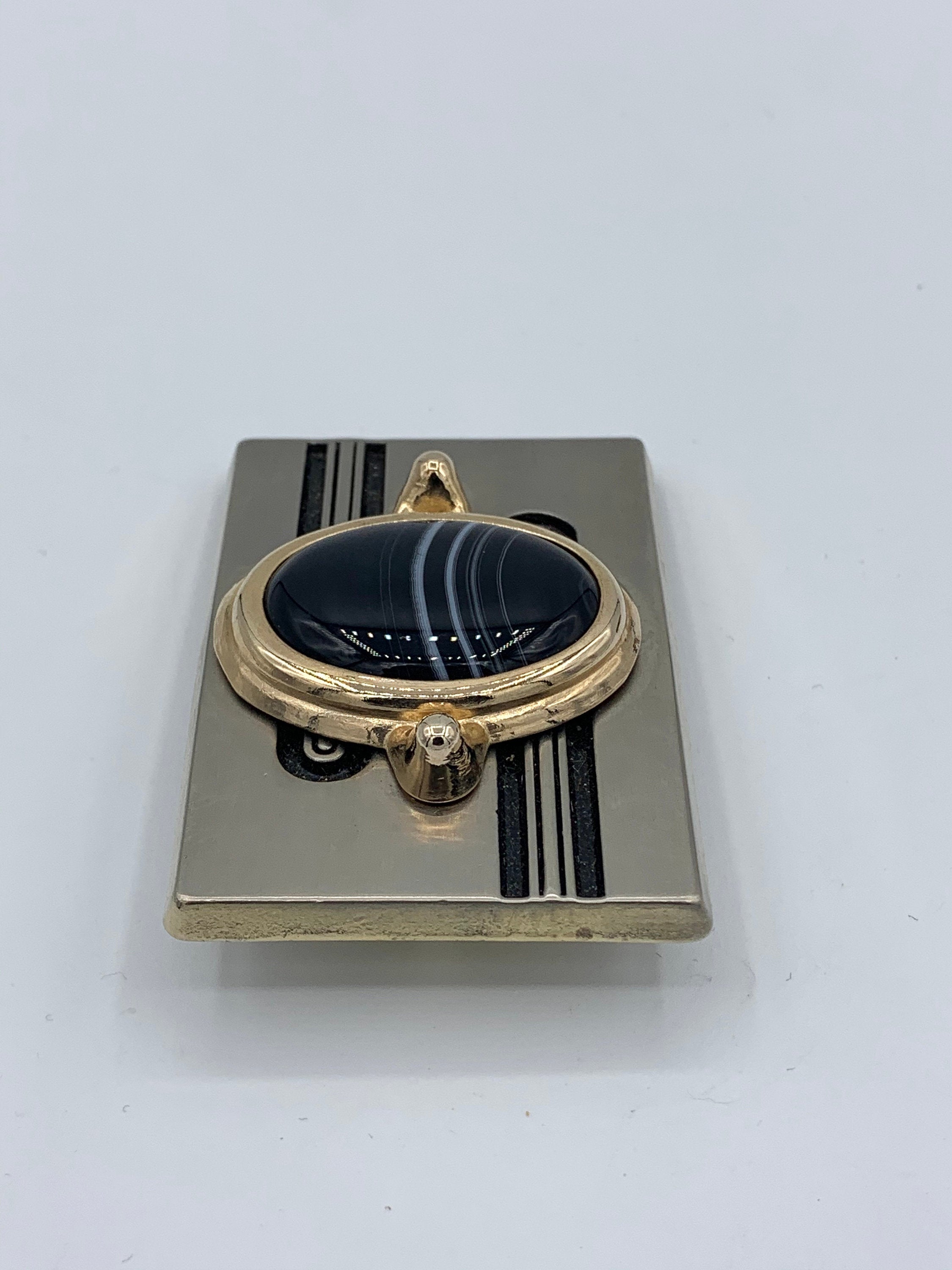 Vintage Art Deco Inspired Silver Tone Belt Buckle