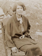 Vintage Postcard Seated Portrait / African American Woman