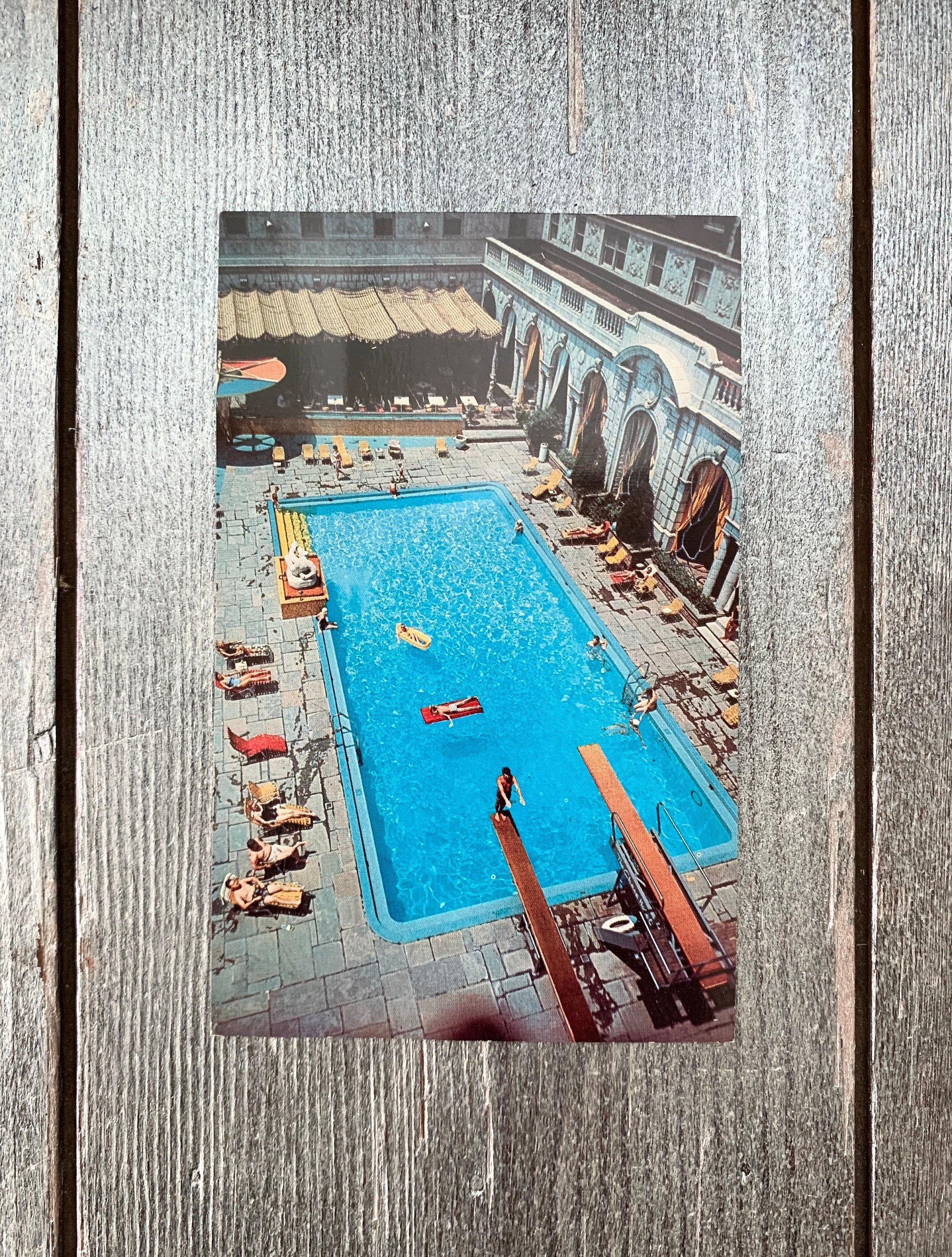 Retro Vintage Postcard, "The Sun and Swim Club Pool, Chase-Park Plaza Hotel", Saint Louis, Missouri