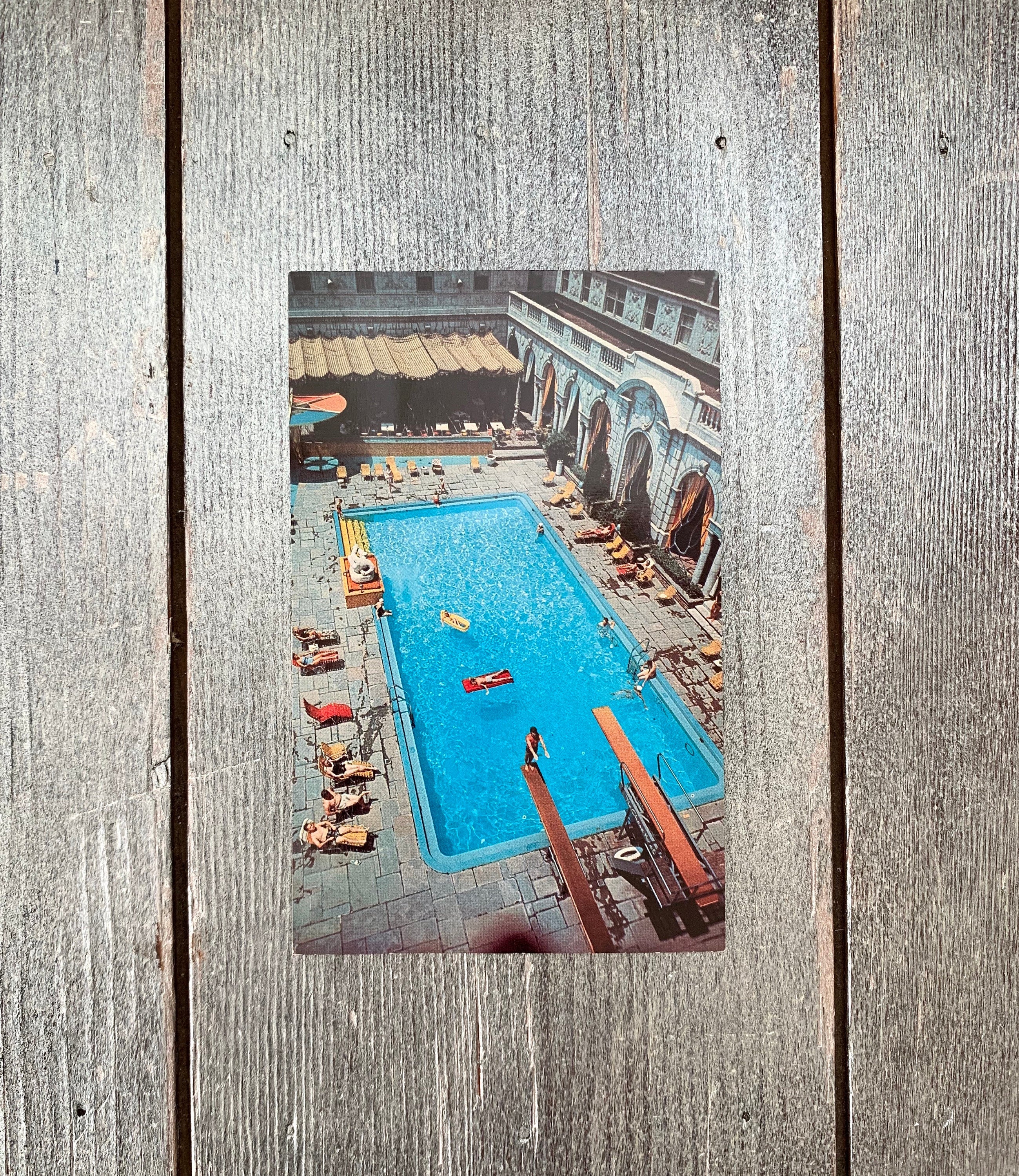 Retro Vintage Postcard, "The Sun and Swim Club Pool, Chase-Park Plaza Hotel", Saint Louis, Missouri
