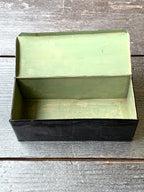 Vintage Hand Painted Metal Trinket Box Keepsake Box Floral Flower Theme
